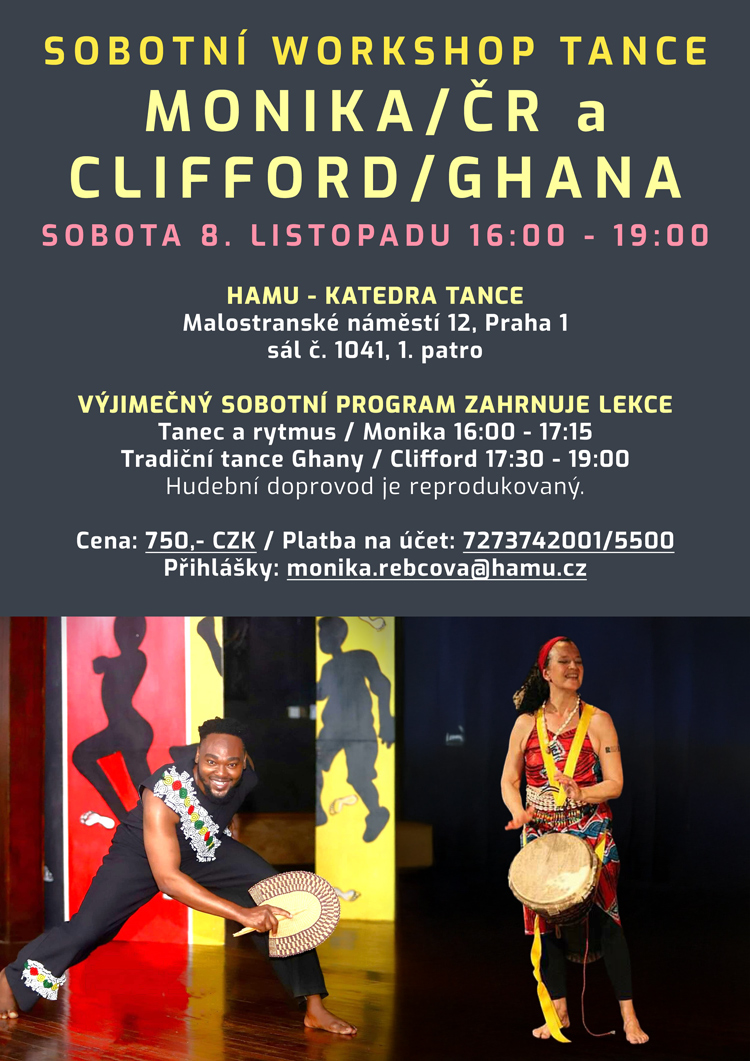 Sobotní workshop tance Monika a Clifford 08.11.2025